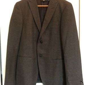+J jil Sander+Uniqlo Men’s brown wool blazer. Sz S